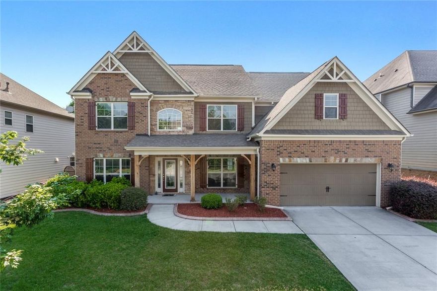 GATED Neighborhood close to Alpharetta/Windward Pkwy .  All yard care included.  This 5BR/4BA home features a guest BR/BA on the main level and 4BR/3BA upstairs with a full loft/Den area.  HUGE Kitchen island, tons of cabinets.  Private fenced backyard.  Oversized 2 car garage.  Convenient to Halcyon, Avalon, DT Alpharetta etc....