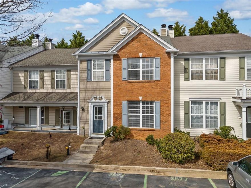 Renovated 3 bedroom 2.5 bathroom 2 story townhouse sits in quiet area in Windward Pointe. Award winning public schools. The subdivision location is in high desirable Windward business and shopping district. It is back to Alpharetta Costco.  Residents walk to restaurants, banks, shopping centers, office buildings, and bus station. Home just finished renovation and updates:  Kitchen has new high end luxury quartz countertops, new stylish white tiles backsplashes, new GE stainless-steel 5 burners gas range with air fryer, new GE stainless-steel microwave vented out, new GE stainless-steel dish washer, new GA stainless-steel refrigerator, new luxury kohler goose style water faucet and new stainless-steel large single hole sink.     Bathrooms: new tiles for floors, new quartz countertops, new stylish sinks, new water faucets, new luxury kohler toilets in upstairs bathrooms, new American Standard toilets in main level powder room.    New red oak hardwood floors were just installed for stairs, upstairs hallway and all bedrooms. Main level is Laminate floor.   Freshly painted interior and all cabinets.  New GE washer and dryer just installed.  New energy saving LED lights just installed for entire main level **** Monthly HOA fee includes water, sewer, trash, weekly landscaping, and community pool access. All new appliances have one year manufacture warranty. All water faucets have manufacture warranty. Move in Ready.  HOA rental cap has full. No investment buyers. Seller financing is available.