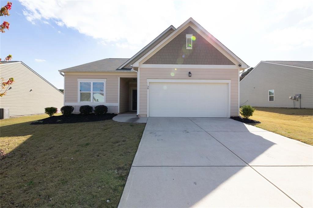 This almost brand-new home with a gorgeous open floor plan is COMING SOON!!! It has a beautiful kitchen with a center island overlooking the family room. The kitchen has dark walnut cabinets and solid surface countertops decorated with unique pendant lighting. The owner's suite is private and in the rear of the home. It has a large owner's bathroom with shower plus walk in closet. The 3 secondary bedrooms are in the front of the home with a full, shared bathroom. The secondary bedrooms are spacious with their own closets. A creative mud room/laundry is conveniently located just inside the garage. The entire home is sparkling clean and well maintained. It has lovely covered back patio overlooking wooded area. It has easy access to all the shops in Dawsonville and is close to Hwy 400 for those with a commute. It is country living at its finest while still being close to shopping, schools, and entertainment. This wonderful home is located in the Sweetwater Preserve community. It will be available Oct. 1, 2025. HURRY this one won't last long!! Please use showing time to schedule appointment with owner. Courtesy call to owner so he may put the lock box out.