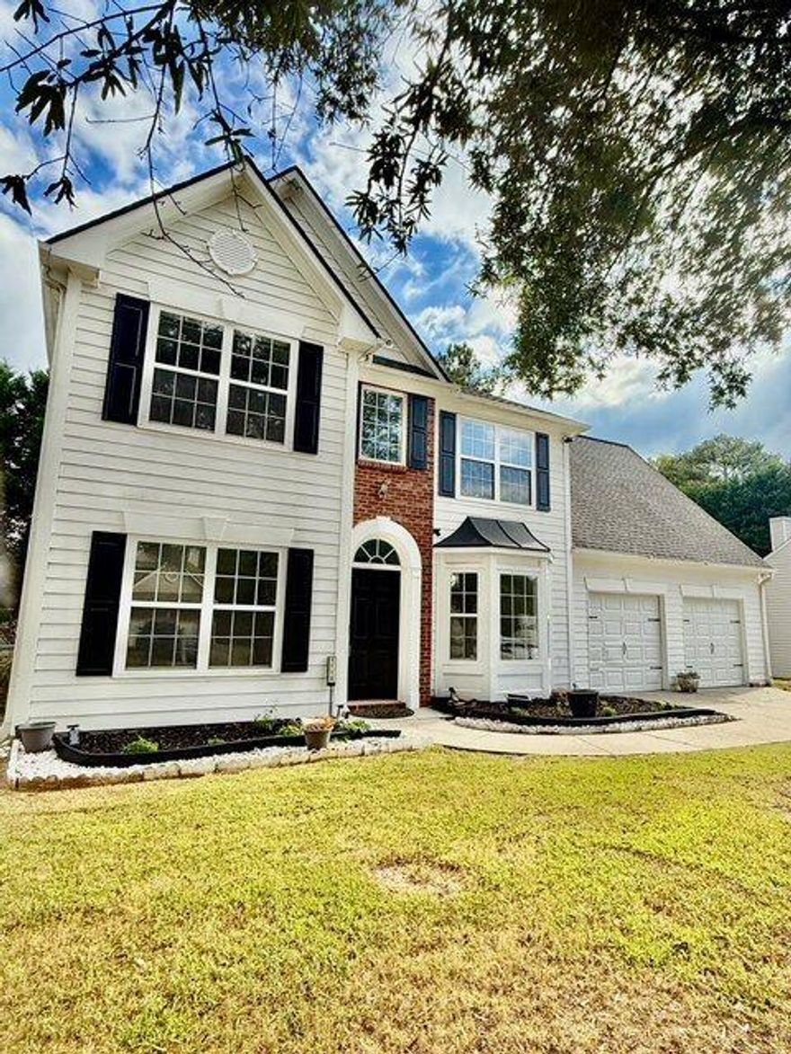 Welcome to your updated 3 bed with 2.5 bath  home! This home has been remodeled with new LVP flooring on the main floor and new modern smart light fixtures throughout the house. It has high vaulted ceilings which makes the home spacious and inviting. The outside offers a large, flat back yard with 2 patio decks, tall trees for extra privacy, fantastic for a backyard BBQ or entertaining guests. The garage floor has recently been epoxied, and is ready for your new man cave or a clean place to show off your vehicles. HOA includes swim and a tennis court. Good location. Schedule for a showing now!