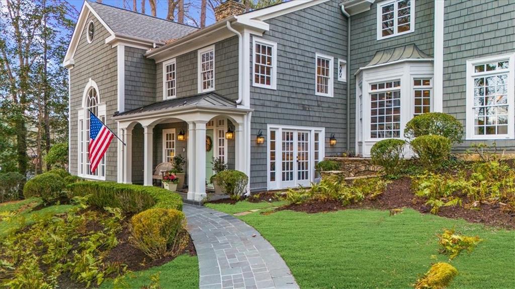 Welcome to this stunning 2-acre Cape Cod estate in Sandy Springs, just minutes from beautiful Chastain Park! This unique property boasts 6 spacious bedrooms 6 luxurious bathrooms, and 3 convenient powder rooms – perfect for families and guests! Imagine your family or friends staying in their private carriage home with a full kitchen and laundry room! (perfect for an au pair) Dive into the pool and entertain in the fabulous pool house featuring a full bathroom ideal for summer gatherings! Make memories around the fire, put roasting marshmallows for smores, and Who doesn't love a designated area to watch the sunset? Step outside to explore blooming gardens that create a serene atmosphere, perfect for relaxation or outdoor events. There is lighting throughout the 2 acres, creating an illuminated enchanted garden. This home is in the best school district and combines comfort, luxury, and convenience! Don’t miss out on this incredible opportunity! Schedule your tour today and experience this gem for yourself!
