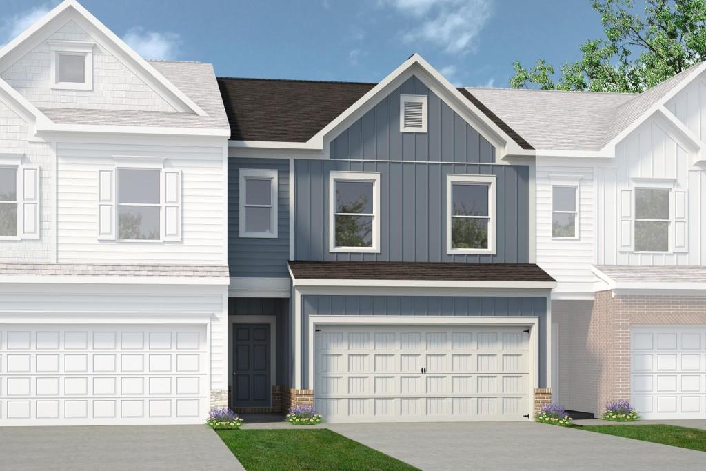 The Norwood II interior floorplan has everything you need. Located in the center of the community, relax under the covered patio while looking out on the greenspace! Inside features upgraded cabinetry, gas appliances and granite counters. This floorplan is made for entertaining with seating at the island and a separate eat-in breakfast nook. Open rail stairs lead up to the second floor where you will find a cozy loft, the primary suite, two guest bedrooms, full bath and laundry room. There is still time to personalize this home and make it your own!!! Both stories have 9ft ceiling heights. Located in Smith Douglas Homes exciting and brand new Ellison Square community now selling!!! This home will be move in ready in August of 2024! Lawn maintenance is included in your HOA allowing you more time to enjoy all that Sugar Hill has to offer! Photos representative of plan not of actual home being built. Ask about our Seller incentive with use of preferred lender.