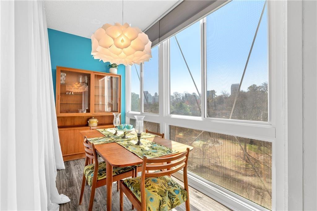 Beautiful 6th floor condo rental in sought after Brookwood Park!Stunning skyline views in the end-unit located in the heart of Midtown/Buckhead. This fully furnished and beautifully updated condo features newer hardwood floors, elegant cabinetry, and custom built-in storage throughout. The secured building offers assigned garage park space, gated access, guest parking and resort-style amenities including pool and tennis courts. Just minutes from the beltline entrance, Atlantic Station, downtown Atlanta, Buckhead, and Piedmont hospital. Restaurants and entertainment galore! IMMEDIATE OCCUPANCY AVAILABLE! EASY APPLICATION PROCESS!