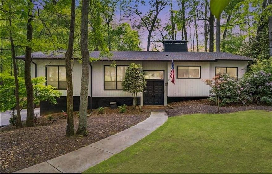 Completely renovated 2022/2023 sitting on large open .51 acre lot in the middle of Alpharetta in the sought after Summerfield neighborhood. Close to Avalon, Ameris Amphitheater, the Greenway, and all downtown Alpharetta and Roswell stores, shops and restaurants. Over $150,000 in renovations. Updated kitchen, primary suite & bath, secondary baths, basement, $50K yard/landscaping + tree removal, new completely fenced back yard, interior paint and fixtures, gutters & gutter guards, opened up kitchen/dining walls, open up walls leading to family room, new Train HVAC, new appliances, new quartzite countertops throughout, new flooring throughout, custom real wood and marble bathroom vanities and much, much more. Large open floor plan with views of a large private fenced green backyard, two wood burning fireplaces, finished exterior entry basement with bedroom and bathroom and so much more. Call for easy showing.