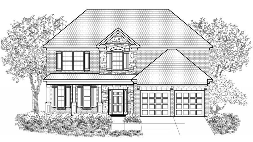 Butner Estates community is ready to welcome you to your new South Fulton, GA home at 7192 Linden Drive! This Lynnbrook floorplan is a beautifully designed 4 bedroom, 3 bathroom, and 2-car  garage home with an open concept layout in 3,045 square feet.  Walk off of the front porch into the welcoming foyer. A coffered ceiling dining room sits immediately to the left. As you continue into the home, you walk into the main living open concept living area. The family room is the perfect place to relax with family and friends in front of the cozy center fireplace. The family room is open to the kitchen and breakfast nook, with doors leading out to the covered back porch. The updated kitchen boasts white cabinets, a butlers pantry, picket-style backsplash, quartz countertops, and stainless-steel appliances. A bedroom and bathroom on the main level is the perfect space for a guest room or study.  On the second level, 2 additional rooms, with walk-in closets, and a dual vanity bathroom make up one side. On the other side of the second level sits the primary suite. The spacious primary suite offers homeowners the chance to rest and relax with the dual quartz vanity, separate tub and tiled shower, and large walk-in closet. The laundry room sits right outside of the primary suite for easy access. The expansive bonus room with a closet, that can be used as a media room or living space, rounds out the second level. Schedule your tour of 7192 Kastler Drive with our agents at Butner Estates to make South Fulton, GA your home!
