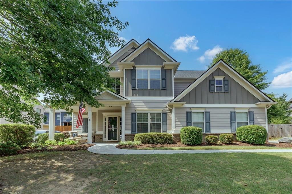 Don't Miss Out! Come view this incredibly maintained 5 bed, 3 bath two-story traditional in the sought after community of Haleys Mill. Main level features beautiful kitchen with granite countertops, stained cabinets and stainless steel appliances with a view that overlooks the living area and leads into a separate dining room, that's perfect for entertaining. Main floor bedroom is tucked away to allow privacy if used as a bedroom or it could be a perfect kids play room. Backyard has a privacy fence and a large patio, perfect for grilling and entertaining. As you head upstairs into the master bedroom, notice the natural light pouring through the row of windows, high tray ceiling and plenty of room for all your bedroom furniture. Master bath has been completely renovated with a large walk-in shower, beautiful granite dual vanity and soaking tub. Notice the large walk-in closet with extra storage through the half-door in the Attic. You also have 3 generously sized additional bedrooms upstairs with a full bathroom and a large walk-in laundry. The Roof, HVAC and Water Heater have all been replaced recently. There's also a small neighborhood park a couple doors down from this house. Perfect for family events, kids parties with bouncy houses. It's a just a cool little spot to gather with neighborhood friends and family. Don't miss your opportunity, call today to schedule your walk through.