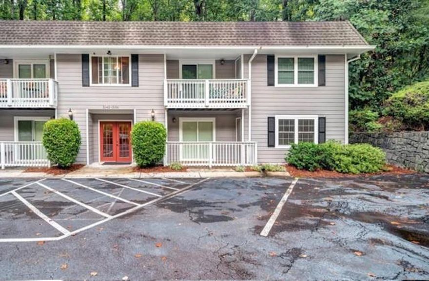 Renovated Ground-Level Condo in Prime Smyrna Location! This updated 1-bedroom, 1-bath condo offers comfort and convenience in a sought-after area. Enjoy a spacious, stepless floor plan featuring new flooring, fresh paint, and energy-efficient windows and sliding glass door. The kitchen boasts soft-close cabinetry, granite countertops, and tiled floors. Relax in the cozy living area with serene outdoor views, or unwind on the patio. The generously sized bedroom includes a walk-in closet, and the renovated bathroom adds a nice touch. Washer and dryer are included for added convenience. Located within walking distance to Smyrna Market Village and just minutes from Truist Park/Braves Stadium and major interstates, this condo is ideal for easy living. No rental restrictions - perfect for homeowners or investors alike!HOA is FHA approved through 2028.