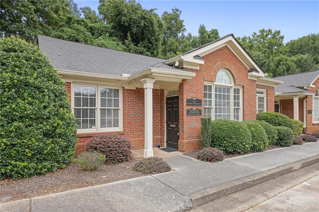Great professional office space / superb location in Historic Marietta one mile from the Marietta Square! Easy access to 1-75, Wellstar Hospital, Marietta Square. Reserved Parking for tenant with plenty of parking for clients at the back of the parking lot. Brick exterior with covered entry. 6 offices offer flexibility for conference room(s) and one for extended reception seating area. Two bathrooms, kitchenette area and bulit-ins for a workspace as well as closet for storage. Owner pays Association maintenance fees for the office. Tenant pays all utilities. This is a great opportunity to work in the heart of Historic Marietta!