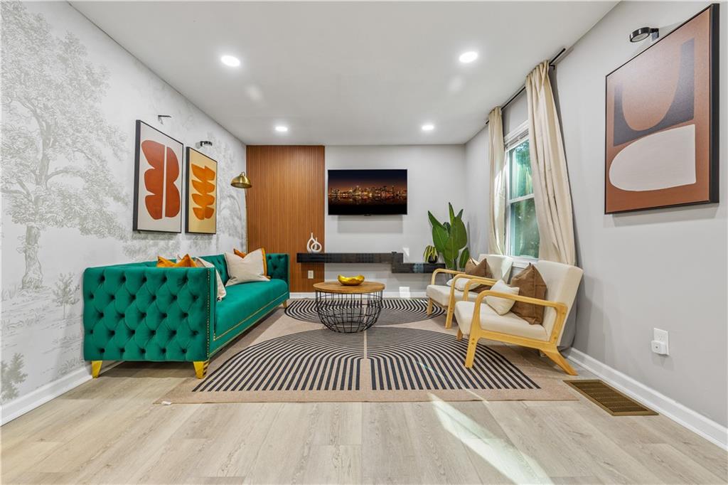 This beautifully reimagined 4-bedroom, 3-bath home is tucked away in a peaceful cul-de-sac just 15 minutes from the Atlanta BeltLine, with quick access to I-20 and I-285. Renovated from top to bottom, the home offers modern finishes, smart upgrades, and move-in ready convenience all with no HOA restrictions.
Every major system and surface has been thoughtfully updated. The home features a freshly repainted exterior and interior, a partially replaced roof with gutter guards, and a brand-new rear deck perfect for outdoor entertaining. Inside, you'll find new flooring throughout the main level, an upgraded kitchen with all new cabinets and appliances, and fully renovated bathrooms that reflect a clean, modern aesthetic. A spacious bedroom and full bath on the main level offer flexibility for guests, multi-generational living, or a home office setup.
Behind the scenes, substantial water management efforts have been completed, including crawlspace encapsulation, waterproofing, and the installation of French drainage. A whole-house water filtration system has also been added, along with a newly installed washer and dryer that remain with the home.
The fenced backyard offers plenty of room for kids and pets to play, while the landscaped front yard creates an inviting first impression. With all furnishings available to be included with a strong offer, this home presents a rare opportunity for a truly turnkey lifestyle.