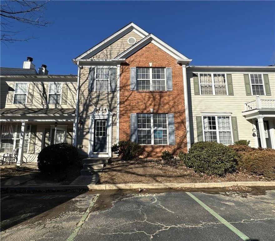 (Seller Financing available 6.5% APR 30 year mortgage with 10% down minimum. No early pay off penalty. Seller will verify income and credit )  Renovated 3 bedroom 2.5 bathroom 2 story townhouse sits in quiet area in Windward Pointe. Award winning public schools. The subdivision location is in high desirable Windward business and shopping district. It is back to Alpharetta Costco.  Residents walk to restaurants, banks, shopping centers, office buildings, and bus station. Home just finished renovation and updates:    Kitchen has new high end luxury quartz countertops, new stylish white tiles backsplashes, new GE stainless-steel 5 burners gas range with air fryer, new GE stainless-steel microwave vented out, new GE stainless-steel dish washer, new GA stainless-steel refrigerator, new luxury kohler goose style water faucet and new stainless-steel large single hole sink.     Bathrooms: new tiles for floors, new quartz countertops, new stylish sinks, new water faucets, new luxury kohler toilets in upstairs bathrooms, new American Standard toilets in main level powder room.    New red oak hardwood floors were just installed for stairs, upstairs hallway and all bedrooms. Main level is Laminate floor.   Freshly painted interior and all cabinets.  New GE washer and dryer installed on 2/14/2025. Monthly HOA fee includes water, sewer, trash, weekly landscaping, and community pool access. All new appliances have one year manufacture warranty. All water faucets have manufacture warranty. (Move in Ready.  HOA rental cap has full. No investment buyers.)
