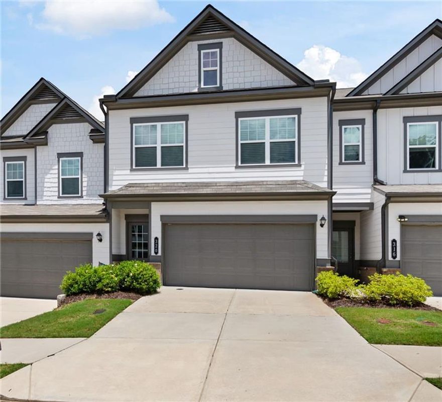 Welcome to this beautifully maintained 2022-built Ellison townhome, offering modern comfort and a prime location between the vibrant downtowns of Roswell and Woodstock. With stylish design and a thoughtful layout, this home is move-in ready and perfect for those seeking low-maintenance living without compromising on space or style. Step inside to a gracious foyer that opens into an expansive main living area, seamlessly connecting the kitchen, dining, and family room—ideal for entertaining or cozy evenings at home. The kitchen features sleek cabinetry, a center island, and rear yard access for easy outdoor dining and grilling. Upstairs, the spacious owner’s suite offers a luxurious retreat with a large en-suite bath and an oversized walk-in closet. Two additional bedrooms, a full bath, and a convenient second-floor laundry room complete the layout. Located in the desirable Concord community, this home provides easy access to parks, shops, dining, and top-rated schools—all in a thriving corridor of North Metro Atlanta. Don't miss this opportunity to enjoy like-new construction without the wait!