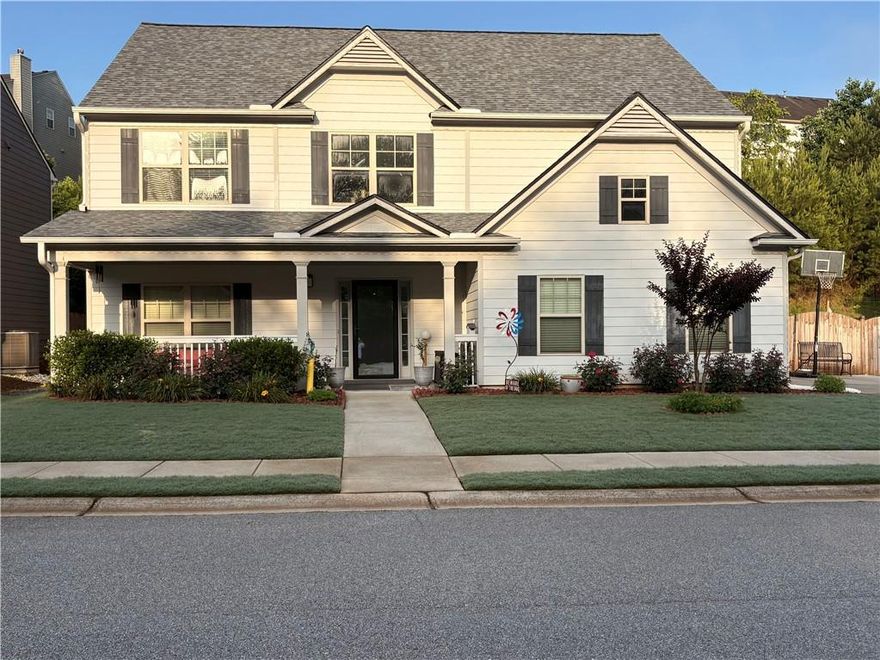 Welcome to this beautifully designed 5-bedroom, 3-bath home that offers the perfect blend of comfort and convenience. The main floor features a formal dining room, an inviting family room with an open and updated eat-in kitchen with white cabinets, creating a warm and welcoming atmosphere, as well as a full bedroom and bath-ideal for guests or multi-generational living. Upstairs you'll find a thoughtfully placed laundry room, 4 additional bedrooms and 2 additional baths, including a spacious primary suite.
Step outback to enjoy the extended covered back patio and fenced in backyard, perfect for entertaining or relaxing evenings at home. This home combines functionality with style offering plenty of space and features to fit any lifestyle.
PROFESSIONAL PHOTOS COMING TOMORROW