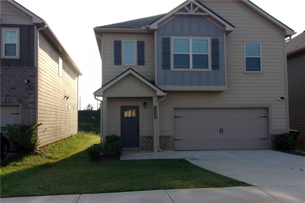 Vouchers accepted! Looking for your dream home to rent? This total electric beautifully designed 4 bedroom/2.5 bath home is move-in ready. The spacious layout is perfect for comfortable living that you can enjoy. Upstairs the large primary suite features a separate soaking tub & shower, dual vanities and a large walk in closet. Queen sized secondary bedrooms offers ample closet space. Luxury vinyl flooring on lower level. Stainless steel appliances including a new refrigerator. Breakfast bar adjacent to spacious great room. Lower level laundry room. Enjoy the private backyard to unwind after a long day of working. Home is located in a gated community, minutes from shopping, restaurants and Atlanta Motor Speedway. Ready to make your next move your best move, call for an appointment.