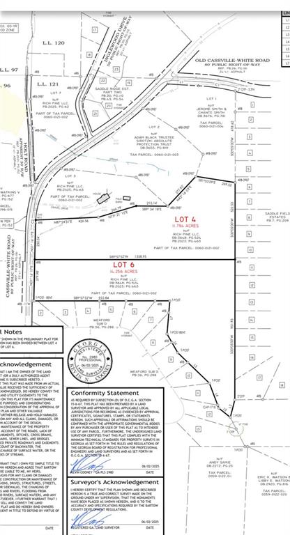 14.24+/- Acre Prime Residential Estate Lot may be just what your are looking for for your Dream Home!!! This lot is large enough to 2 homes if desired. It one of 6 Lots available and gives you a feeling of seclusion but is only 2 miles from I-75 close from Hwy 41/411/20 and minutes from downtown Cartersville, local schools, shopping and restaurants. Property is pretty mix of trees, foliage and land. Listing agent is available is available to answer all questions and provide all details.