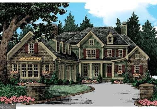 Located in the prestigious gated St. Ives community, this stunning 5 bedroom, 5 bath home is perfectly situated within walking or golf cart distance to George Walton Academy and in the desirable Walnut Grove School District. Every detail has been thoughtfully designed to create a one-of-a-kind living experience. Step inside to an expansive open floor plan showcasing exquisite craftsmanship, custom built-ins, and stunning trim throughout. The gourmet kitchen is a showstopper, featuring quartz countertops, custom cabinetry, farmhouse sink, Caf Series stainless appliances, built-in refrigerator, tile backsplash, and under-cabinet lighting. Gather in the vaulted family room with fireplace, or unwind in the keeping room with soaring ceilings and a second fireplace. The main-level owner's suite offers natural light, tray ceilings, private deck access, a spa-like bath with tile shower and standalone tub, plus a spacious walk-in closet. A secondary bedroom with private bath is also on the main level. Upstairs, you'll find three additional bedrooms, each with private baths, a loft/study, and a private suite perfect for a teen or in-law complete with its own bath and back stairs to the mudroom and garage. A large unfinished basement, already stubbed for a bath, offers endless possibilities for additional living space, entertainment, or fitness. Outdoors, enjoy a covered patio, spacious deck, and expansive yard ideal for creating your dream backyard oasis. With 4-sided brick construction, luxury finishes throughout, and just minutes from charming downtown Monroe, this home truly has it all! Stock photos were used; estimated completion is 9/30/2025