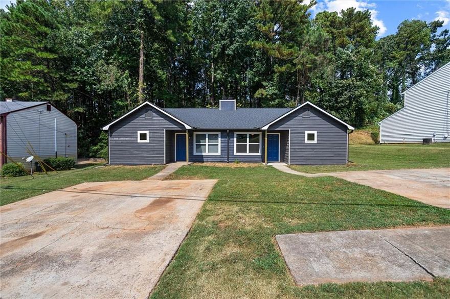 INVESTOR SPECIAL! Duplex in Marietta! This property is rent-ready with immediate cash flow potential. Both units have 2 bedrooms and 2 full baths.

Every inch has been thoughtfully renovated, including a brand-new roof, brand-new HVAC system, stylish flooring throughout, fully updated kitchens with new appliances, and renovated bathrooms. Fresh paint inside and out gives the home a bright, clean, move-in-ready feel. Perfect for investors or friends and family who want to live near each other while still enjoying private spaces.

This property sits on a nice level lot and is close to shopping, entertainment, Marietta Square, Truist Park, and Dobbins. It’s just minutes from Town Center Mall, Cumberland Mall, the 120 Loop, I-75, and I-285.

Priced to sell fast—schedule your showing today!