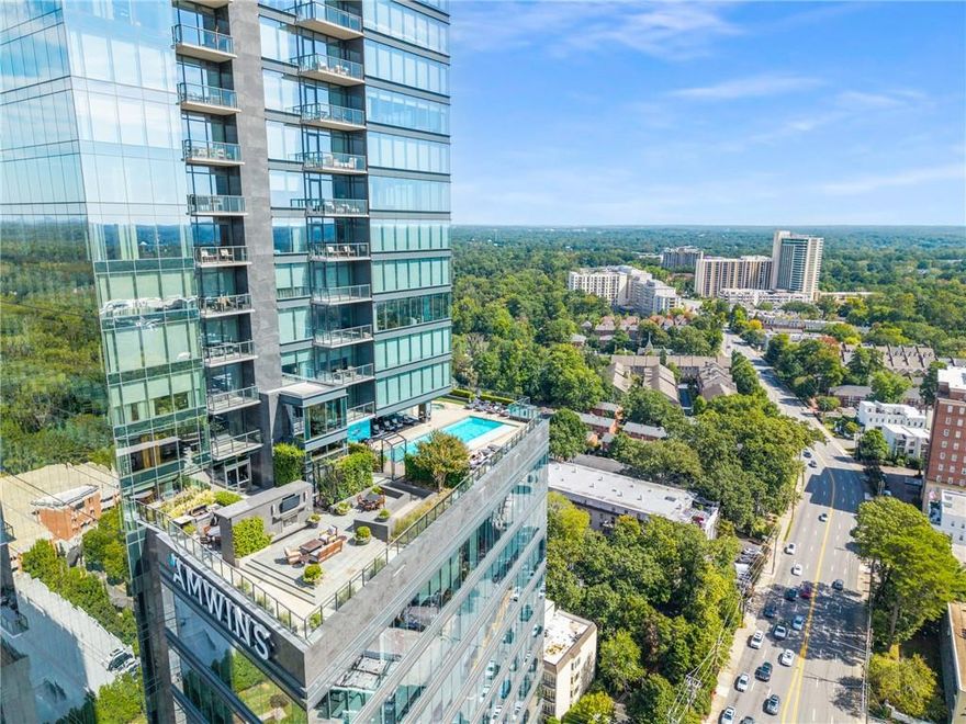 Welcome to the prestigious Ritz-Carlton Residences, the pinnacle of luxury living in the heart of Buckhead. Rare opportunity to own an extremely desirable corner end “04” unit—one of the most sought-after floor plans in the building—offering panoramic views of Buckhead and Downtown to the south and Stone Mountain to the east. This stunning 2-bedroom, 2.5-bath residence features 10-foot ceilings and floor-to-ceiling windows that flood the space with natural light and showcase breathtaking city views. Thoughtful details include electronic shades with blackout options in the bedrooms. The chef’s kitchen is equipped with premium Viking gas appliances, a wine cooler, and abundant counter space. Both bedrooms are en-suite, with the primary suite featuring double vanities, a large Kohler soaking tub, a seamless glass shower, a private water closet, and a custom walk-in closet with built-ins. Additional highlights include two parking spaces in the garage and two storage units. Residents enjoy exceptional services and amenities such as 24-hour concierge and security, complimentary valet parking, porter/bellman service, and an in-unit house phone for service requests. Community amenities include a year-round heated saline pool and spa, a fitness center with treatment room, a club room with bar and event space, two catering kitchens, a theater/screening room, a conference or dining room, and beautifully landscaped outdoor areas with fireplaces, TVs, and grilling stations. The building also offers two luxurious guest suites for visiting guests. Unbeatable location near premier shopping and dining, with Tomo and F&B Restaurants plus a deli conveniently located in the building.