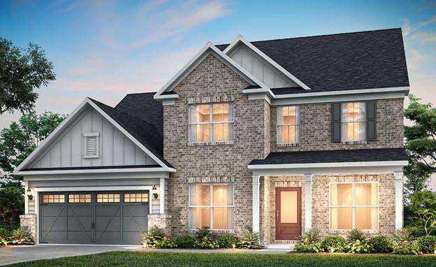 Located just minutes from shopping and dining this impressive Riverton floorplan offers a thoughtfully designed layout that combines function and flow. The main level features a bright, open-concept space where the kitchen, dining area, and gathering room connect effortlessly—perfect for everyday living and entertaining. The white cabinetry, granite countertops, and large kitchen island overlooks the spacious gathering room and leads directly to an oversized sunroom, ideal for relaxing with family. A guest suite on the main floor provides a private space for overnight visitors. Upstairs, enjoy a large loft with an adjoining bedroom and en-suite bath, creating the perfect setup for guests or multi-generational living. Community HOA includes lawn mowing, blowing, and trimming on your homesite, plus AT&T Fiber internet for high-speed connectivity. A beautiful blend of comfort, flexibility, and style—this is one you won’t want to miss!