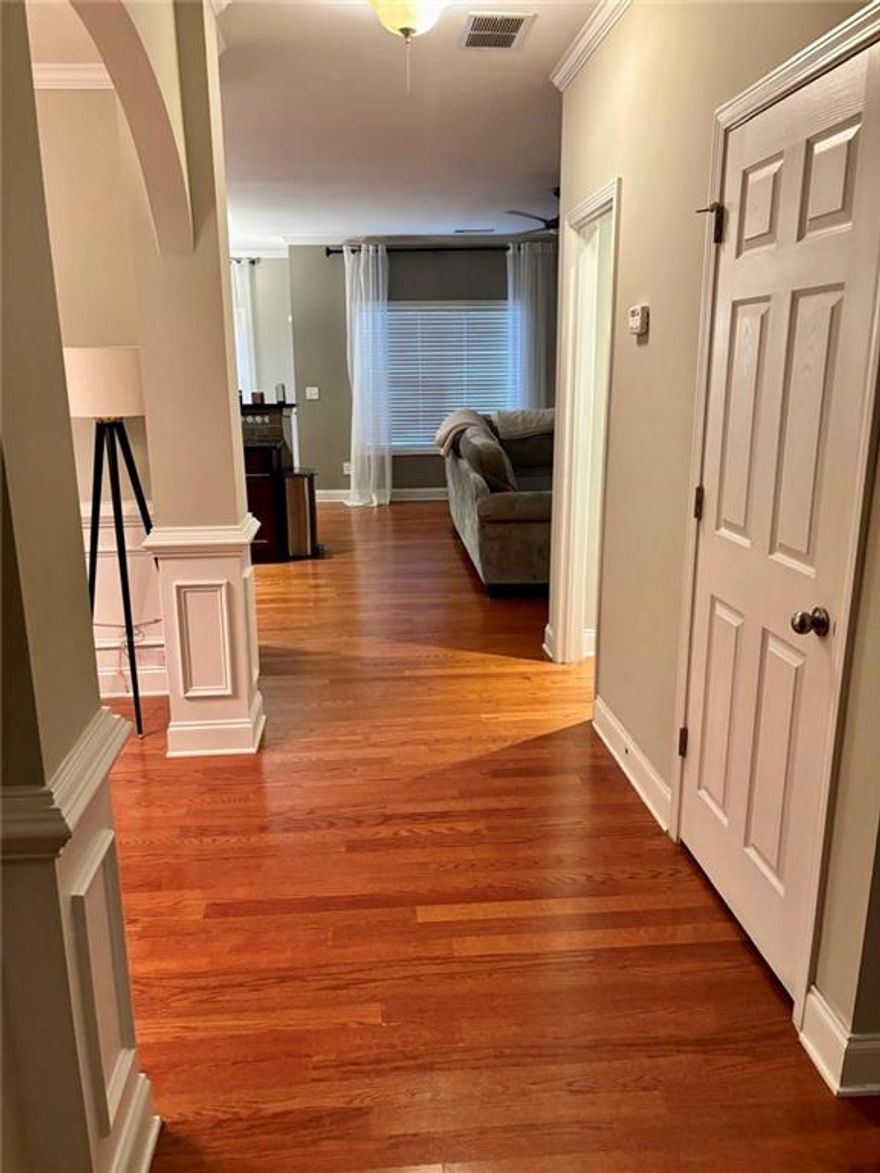 2 MASTER bedrooms, 2.5BA room-mate floor plan. Located in the cul-de-sac with a neighborhood pool. Open floor plan with the kitchen open to the dining area, living room complete with fireplace, and formal dining space/ home office. The two spacious bedrooms each have ensuite bathrooms with Double Vanities/ Separate Baths and Showers and Walk In Closets. Loft area upstairs is great for a gaming area. All appliances are included including stainless steel refrigerator, microwave, washer + dryer. Exterior and Lawn Maintenance and Termite included in the rent. Close to The Greenway, Avalon and Downtown Alpharetta. Private back patio with grassy area & wooded views. New Prospect, Webb Bridge MS & Alpharetta HS District! Swimming pool allows a relaxing area to unwind. Available June 1st. Gorgeous and welcoming!