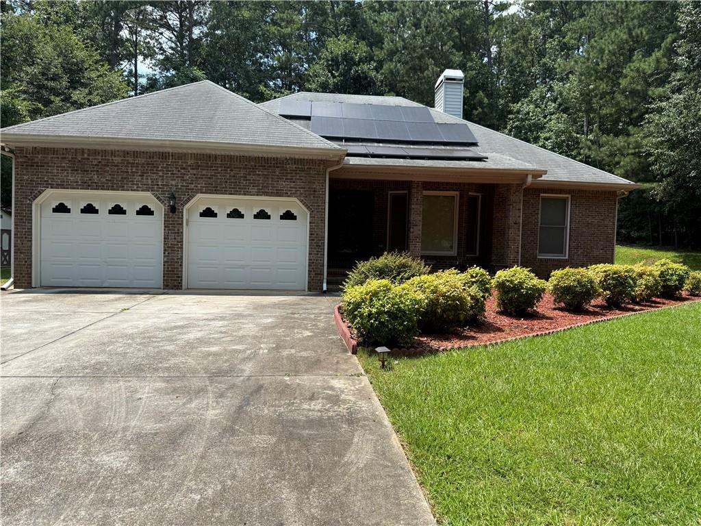 Come see this beautiful 3-bedroom, 2.5-bath, all-brick ranch-style home! Freshly painted! The home sits on a corner lot with mature trees for privacy. Walk out to a private backyard for relaxation or family gatherings. Enjoy a large master bedroom with a luxury bath and French doors that lead out to the patio.
Sunken family room with French doors and beautiful fireplace! Laundry room and 2-car garage! Storage house out back and attic space to store your Christmas trees and holiday items! Don't miss out on this one! Quick move in!