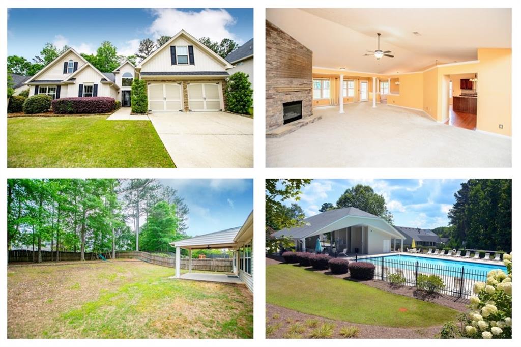 Welcome to this beautifully maintained 4-bedroom, 2-bath, spacious ranch-style home in The Reserve at Reid
Plantation. Inside, you'll find a huge vaulted family room with a striking floor-to-ceiling stacked stone fireplace - a
warm gathering spot for friends and family. The eat-in kitchen offers plenty of cabinetry, an island, stainless
steel appliances, a pantry, and connects seamlessly to the formal dining room, perfect for hosting dinners or casual meals.
The spacious owner's suite features a versatile sitting or office area, two walk-in closets, a soaking tub, and a separate
shower providing a quiet retreat. Step outside to enjoy a covered back porch overlooking the fenced backyard, ideal
for relaxing or entertaining. This home has been thoughtfully cared for, with a New water heater, HVAC replaced in
2023, Roof replaced in 2017, and the Seller is offering a $3500 paint allowance. Residents of The Reserve at Reid Plantation
enjoy great neighborhood amenities, including a swimming pool, tennis courts, and a playground. This inviting home
combines comfort, style, and peace of mind - all in one of Villa Rica's most desirable communities. Located minutes
from I-20, shopping, and dining.