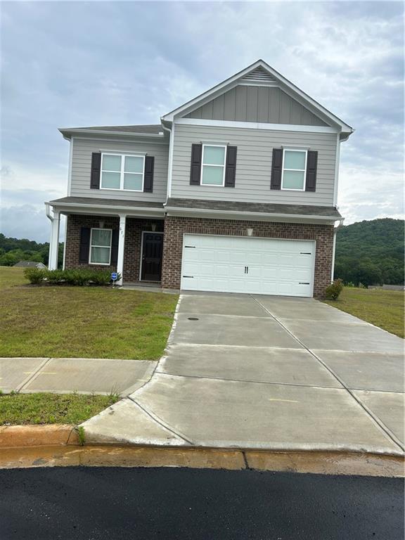 This house is located near SK Battery plant and has easy access to city of Cartersville. The house has open concept floor plan with 4 bedrooms upstairs and 2.5 baths. When you come in, the walking in foyer welcomes open concept kitchen with island and family room. The separate dinning room is great for entertainment and all rooms upstairs have great sunlight. The house is sitting on very leveled lot with great mountain views. Also the Stiles subdivision offers a quiet, idyllic lifestyle with a community swimming pool and playground while providing proximity to all the shops, restaurants and more that make Cartersville one of the best places to live.