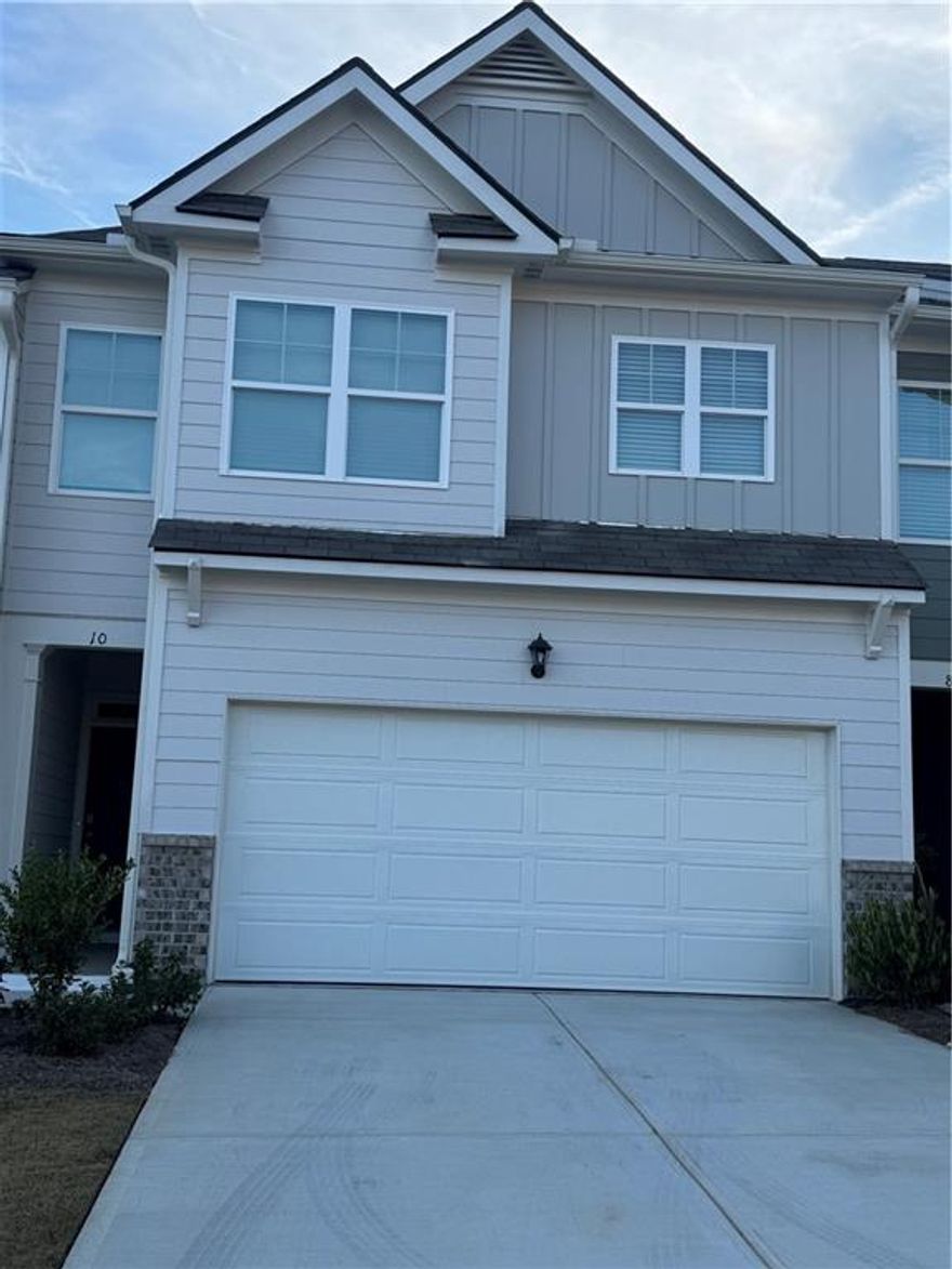 Beautiful new construction townhome in Mountain Park—less than a mile from downtown Dahlonega! This 3BR/2.5BA Sudbury plan features an open main level with a bright great room, breakfast bar, and walk-in pantry. Upstairs includes a flex room ideal for an office or hobby space. Enjoy a private backyard backing to green space, plus a 2-car garage and low-maintenance living close to UNG and local shops.