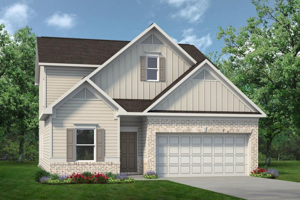 Move in Ready November! The Caldwell plan, by Smith Douglas Homes, is a great choice for those desiring a first floor primary suite. The hub of this home is the centrally located family room with a gas fireplace, that opens to the kitchen with access to a rear covered patio. Kitchen features gas cooking with upgraded appliances, Quartz countertops, upgraded cabinetry and more! Single-level living can easily be achieved within this popular plan because everything is just steps away! The adjacent family room has a warm and inviting fireplace. Addtional windows have been added throughout the home adding to the natural light while the addition of Vinyl Plank flooring provides a seamless transition from room to room through all the main living areas. The separate dining room with a tray ceiling is ideal for more formal entertaining. The primary suite has a tray ceiling and the bath features a garden tub and separate shower. The second floor has a spacious loft, full bath and two additional bedrooms. Both floors have 9ft ceiling heights Level homesite. Located in The Stiles - a swim community!!!Photos representative of plan not of actual home. Seller incentives with the use of our preferred lender.