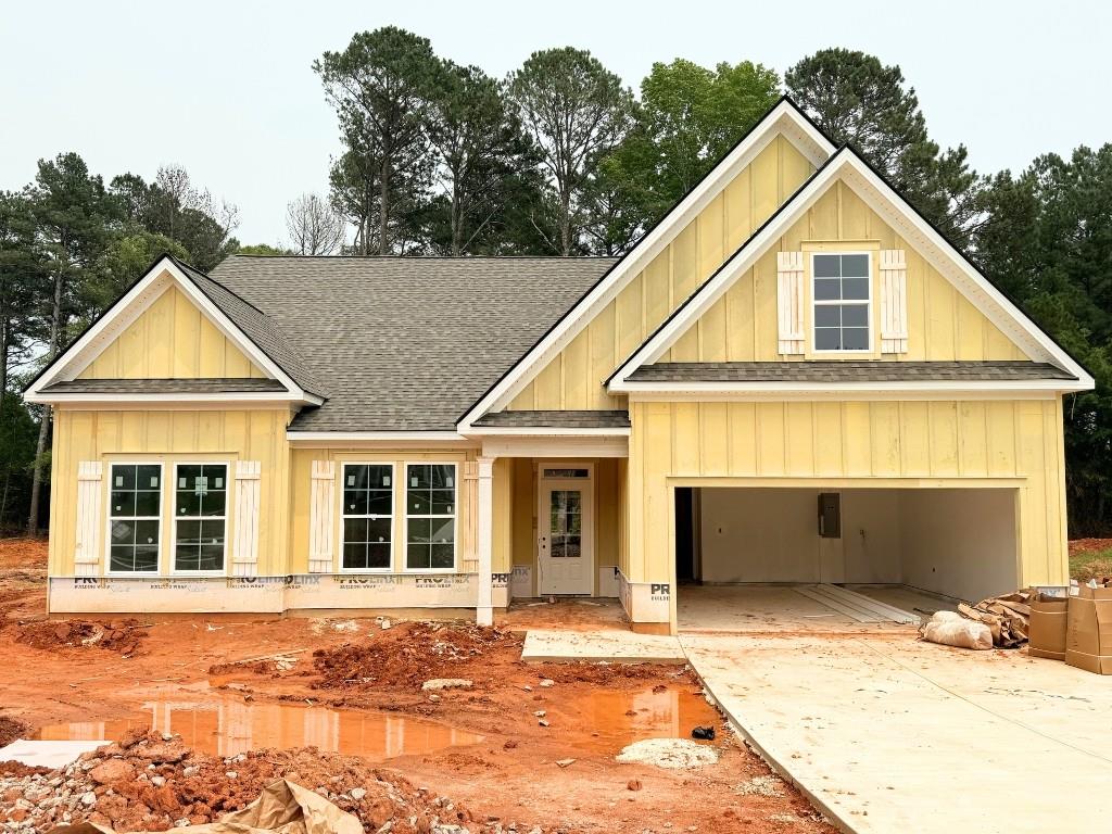 The Blackburn plan built by My Home Communities! Quick Move-In! This beautiful 3-bed, 2.5-bath ranch home on 0.61 acres offers plenty of privacy in Winder within minutes to Athens and easy access to US-29! The main floor features an open-styled kitchen overlooking the family room and dining/breakfast area. Throughout the main floor, enjoy desirable features such as granite countertops, LVP throughout main, stainless steel appliances, 36" soft-close cabinets, 9ft ceilings, and more. Large primary suite includes double-tray ceiling, dual vanity, large tile shower, and large walk-in closet. Additionally, the main floor features a laundry room, a secondary bedroom with a vaulted ceiling, a generously sized secondary bedroom, half bath, and a full secondary bath. Schedule an appointment for a showing today! Inquire about up to $5,000 towards closing costs OR rate buy-down options with binding contract by 06/30/2025 and use of the seller's preferred lender, MHC Mortgage. *Secondary photos and Matterport tour are an example of the floor plan and not of the actual listing*