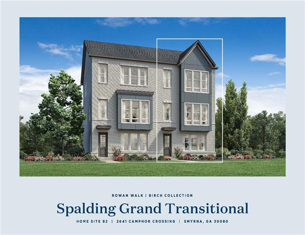 This End Unit Spalding Townhome will be ready FALL 2025. Come see award-winning Toll Brothers' Newest Community in Smyrna, ROWAN WALK. We are less than 1 mile to the Battery, Braves, Cumberland Mall, I-285, & I-75. Location is A+. Neighborhood includes Resort Style Pool Amenities. The Spalding floorplan is a 3 bedroom, 3.5 bathroom townhome that includes a bedroom on the ground level with a private bathroom. This home is designed with clean lines, natural light-filled rooms, designer interior finishes, 10' ceilings on Main Level. The main level features a Large Kitchen that is Great for Entertaining! Includes a huge island, built-in Stainless Steel Appliances. Large, Oversized Deck extends over the driveway. Spacious bedrooms, huge closets and designer baths are just a few of the additional details. Current incentives include up to $10,000 in seller paid closing costs with use of preferred lender! Photos are from model home in community of similar home.
