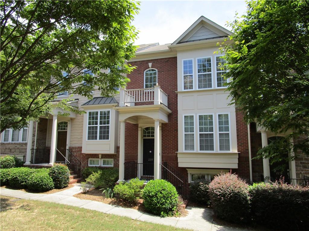 This 3/3.5 townhome is in a prime location! Close to Smyrna West Village, Highways, etc. New Carpet throughout with hardwood floor on main level. 2 car garage with plenty of guest parking.  This HOA community includes a saline swimming pool, landscaping, water/sewer, and trash service. Washer and dryer is included. Kitchen is ideal for entertaining with a black steel fridge and huge island with a large deck off kitchen. Bedrooms are large and all have their own bathrooms. Tons of storage! 12 month lease min/max.