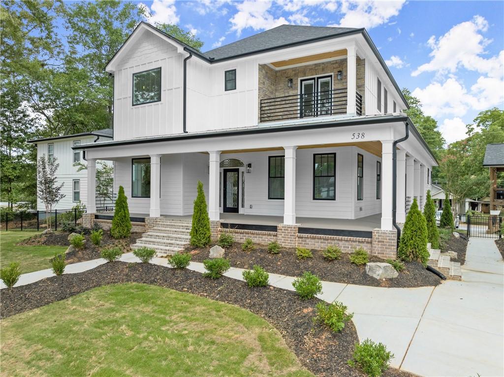 Welcome to the epitome of luxury leasing in Buford City School District. This newly constructed home is perfectly positioned in downtown Buford, offering unparalleled proximity to shopping boutiques, fine dining restaurants, and the vibrant pulse of urban life. Upon arrival, a grand front porch invites you to enjoy tranquil evenings or morning coffees. The main level features soaring ceilings and an open concept kitchen, living, and dining area, ideal for hosting large gatherings. The kitchen, straight out of a magazine, boasts a gas stove, expansive island, and floor-to-ceiling white cabinets accessible via a trendy custom ladder. The primary bedroom on the main level includes a spa-like bathroom with state-of-the-art lighting, a luxurious shower with a soaking tub, and a custom closet designed for both display and professional organization. A laundry room and mudroom provide convenient access to the backyard and side porch. Upstairs, discover three bedrooms with ensuite bathrooms, a kitchenette, a loft game room area, and a private balcony. Every room is adorned with carefully selected finishes and details that exude sophistication. This luxury home seamlessly blends the allure of a historic downtown locale with modern amenities, offering a perfect fusion of comfort, convenience, and style for its discerning residents. Move in requires credit and background check, 1st and last month's rent, refundable security deposit, nonrefundable cleaning fee, 3 month's bank statements and paystubs. Must have good credit score of 650+, no past evictions, no late payments, no active collections.
