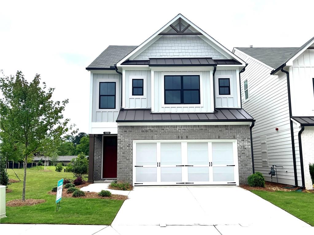 New construction in City of Marietta, just minutes from the Marietta Square. A perfect opportunity to get in early! This home features a 3rd floor popup with 2 bedrooms, a large loft space and full bath. 2nd floor features the primary suite plus 2 large guest rooms, and 2 full baths. 2 car garage. Other features include electric linear fireplace, quartz or upgraded granite countertops in the kitchen; quartz countertops in full baths; soft close doors and drawers on all cabinetry; Luxury vinyl plank flooring on entire main level; 8' doors on main; high efficiency tankless water heater; ceramic tile in all baths and laundry; oversized shower in primary bath with frameless shower enclosure; comfort height toilets. Just over 2,800 square feet of heated living space! Lawn maintenance included.
$11K in closing costs offered by Seller/lender on inventory with preferred lender...ask for details.