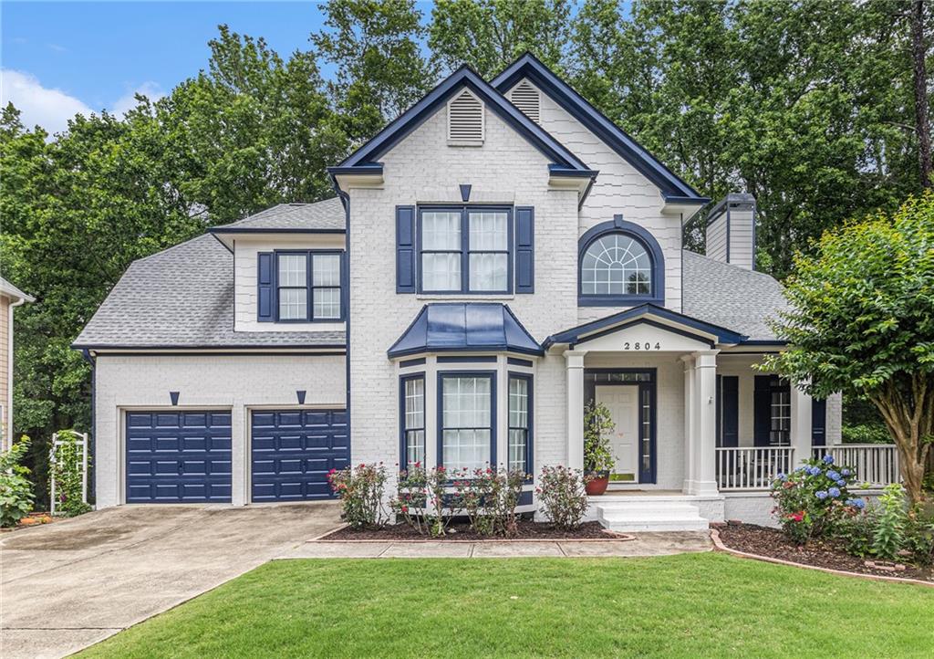 This home is located on a cul-de-sac lot and just a short walk from a local park, offering both convenience and tranquility. Inside, the kitchen is a chef's dream with granite countertops, a 5-burner gas cooktop, stainless steel appliances, soft-close cabinets, and a spacious island with breakfast bar seating. The open floor plan seamlessly connects the kitchen to the living areas, making it perfect for entertaining. Enjoy formal meals in the dining room or unwind in the cozy office. The oversized master suite includes a sitting room, offering a private retreat. The fully finished daylight basement features a theater room, playroom, office, and a half bath—ideal for a variety of uses. The extended patio on the terrace level features dry decking above, transforming it into an additional living space that can be enjoyed year-round. The two-car garage provides ample storage, and the private backyard offers a peaceful space to relax. 5-minute walk through nature trail to community pool, fishing pond, and brand-new playground. With easy access to shopping, dining, and major interstates, this home combines comfort, functionality, and location.
