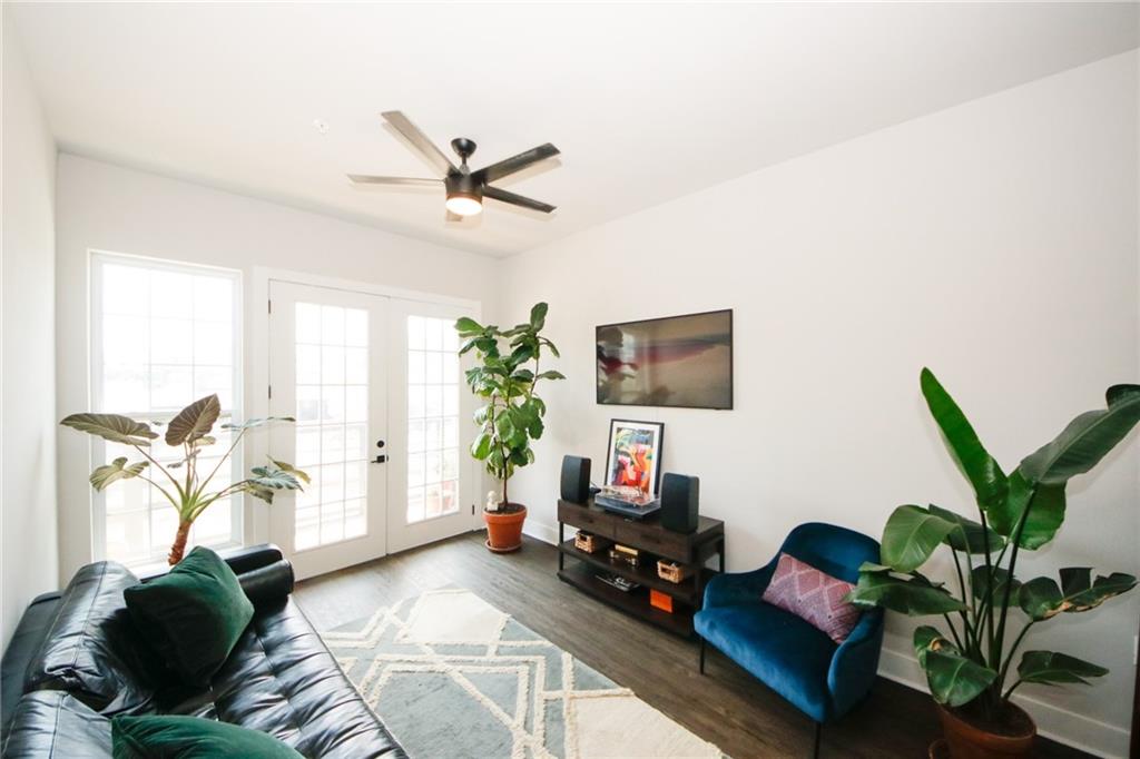 UNBEATABLE LOCATION - 5 minutes from the Eastside Beltline, walking distance to restaurants, shops and grocery stores. Minutes from Krog Street Market, Edgewood Shopping Center, downtown, and more. Hard to find condominium rental with a spacious open floor plan. This 1br/1bt offers 10’ ceilings, hardwood floors, and abundant natural light from the wall to wall French doors in the main living space and the expansive windows in the bedroom. French doors open on a sizable balcony on which to relax and enjoy the evening sky. The kitchen is a dream set up with great space for 2 cooks and SS appliances. Washer and dryer in unit. This exceptional building offers a quiet layout with only 3 units on each wing. Building amenities include fitness center, Club room, rooftop deck, and retail space on lowest level.
