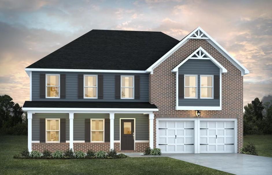 Woodlands Preserve offers spacious lot sizes with farmhouse style homes. The Mira II offers not one, but TWO primary suites - one upstairs and one downstairs, all on an unfinished basement. You will love the modern, open concept design that freely transitions from the family room to the kitchen area with walk in pantry. The downstairs primary suite features a full bath and spacious walk in closet. Upstairs you'll find a loft area, laundry room, 2 additional bedrooms with a connecting full bathroom, and the upstairs primary suite with private bathroom. Additional standard features include a covered game day patio, gourmet kitchen, recessed fireplace, smart fans, and LED mirrors.