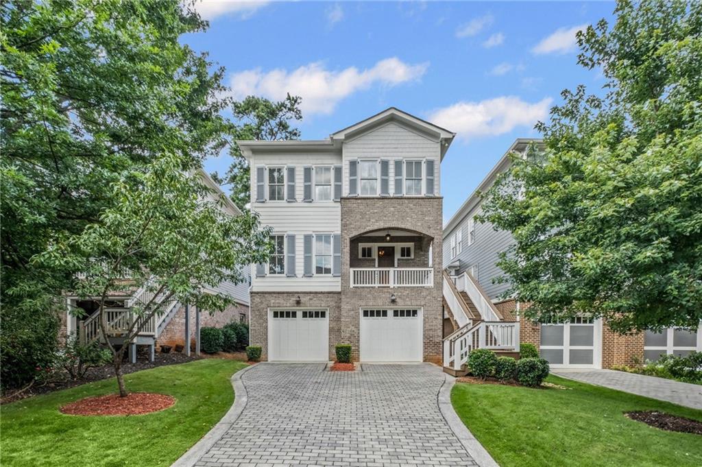 Luxurious executive home in Lynwood Park. Open, flowing floor plan with ample room for family and entertaining. A welcoming front porch and very usable backyard! The main level includes a spacious garage, bedroom, bath, and bonus space, one level up is an elevated living area with hardwoods, 10' ceilings, a stunning gourmet kitchen and covered back porch overlooking the fenced yard. Upstairs provides three secondary bedrooms and two baths in addition to the primary suite with a high end bathroom with large custom closet. Walkable to Lynwood Park recreation center with a swim pad, lap pool, pickle ball, tennis, playground, indoor and outdoor basketball, soccer, kickball, softball, baseball and more! Brookhaven is a wonderful place to live and Lynwood Park is a unique blend of a peaceful, suburban feeling neighborhood with all the conveniences of living in the city! You even have your own fruit bearing trees to enjoy this summer. Application link is https://apply.link/gQPWzF8