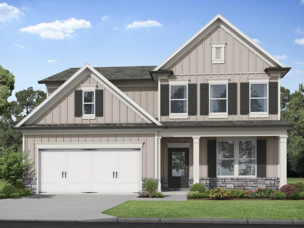 The Everglade Plan by My Home Communities. Spacious two-story home with the primary suite and laundry room conveniently located on the main level. Nestled on a private cul-de-sac lot in a quiet gated community, this home offers an open floor plan with elegant finishes and eye-catching LVP flooring throughout the main floor. Enjoy hosting in the separate formal dining room with judges paneling, and unwind in the family room featuring a cozy fireplace perfect for entertaining or relaxing nights at home.The chef-ready kitchen boasts 36" cabinets, granite countertops, a stylish tile backsplash, stainless steel appliances, and a large island that's ideal for meal prep or casual dining. Upstairs, a spacious loft anchors the second level, along with three generously sized secondary bedrooms and two full baths, offering plenty of space for family or guests. Step outside to a covered patio overlooking your private backyard, perfect for morning coffee or weekend barbecues. Conveniently located just minutes from HWY 316, with easy access to Athens and the University of Georgia. Estimated completion:Nov/Dec 2025 Community amenities include a pool, pickleball court, and scenic surroundings bringing you the perfect blend of comfort, convenience, and country living. Ask about our $10,000 closing cost incentive* with the use of the sellers preferred lender and with a binding contract by 08/30/2025! Also ask about our option for a low fixed rate! 100% USDA financing available **Secondary photos are file photos**