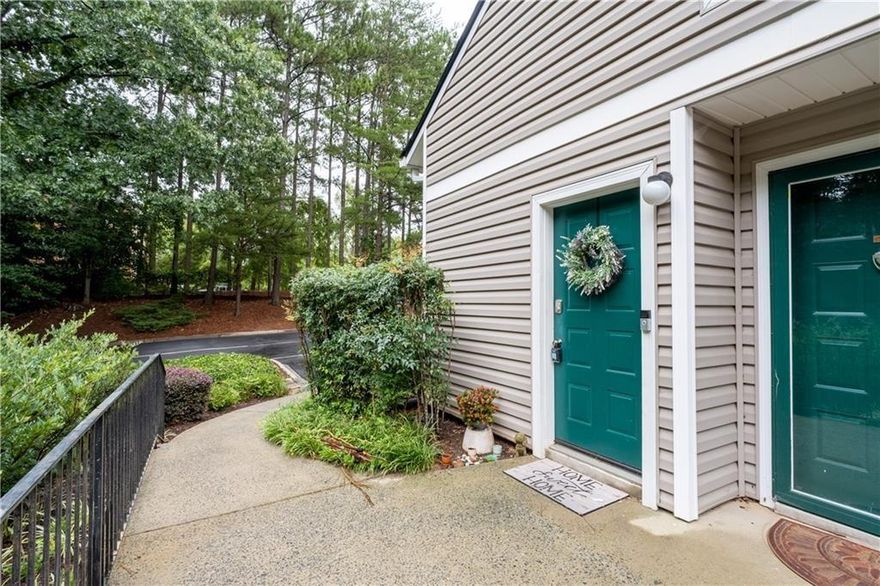 Outstanding opportunity at this price for East Cobb County, Georgia .Move-in ready! RENOVATED & REFRESHED and maintained! ! Ultra private end-unit!New paint, all flooring replaced AUGUST 2025, all new countertops throughout! Superb screened-in porch * Washer/Dryer/Refrigerator remain with property*Best location in the community, overlooking quiet wooded area with mature tree canopies throughout! Located just 1 minute from Interstate 75 and the Peach pass entrance!  Why battle traffic??6 MINUTES TO THE BATTERY AND TRUIST PARK! 
Community amenities include a SALT-WATER pool, tennis courts, and professional maintained grounds – perfect for active lifestyles or relaxing weekends. This one’s truly a diamond – don’t miss your chance to own in one of Cobb’s most desirable and sought-after locations!
2 MINUTES to I-75 (PEACH PASS) entrance and GA-400, 15 minutes from DOWNTOWN ATLANTA and close to everyday conveniences. Publix and NEW Kroger are just a stone's throw, with Walmart, Target, The Battery, Cumberland Mall, and Costco all less than 10 minutes away. Endless dining options nearby range from fast favorites like Chick-fil-A, Panera Bread, and Wendy’s to local gems such as Brass Tap, R.C. Kitchen, Mellow Mushroom, Tasty China, Hikaru Ramen, and Pappadeaux. Fitness enthusiasts will love having LA Fitness right outside the neighborhood. This home combines style, comfort, style and location—perfect for both relaxing at home and enjoying everything the area has to offer! Book your tour today!  SUPRA LOCKBOX, SHOW ANYTIME, FAST CLOSE AVAILABLE!