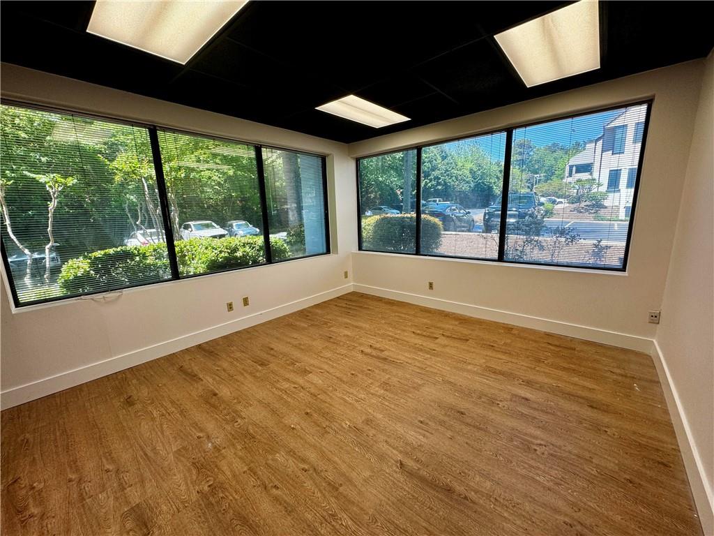 Only two office spaces remain. One office (600Z) is approx 195 square feet and is a single office space on the main level with new LVP flooring, LED lighting and two walls of windows. Price is only $600 monthly rent + $60 monthly CAM fee, all utilities except internet included. The second office space (600XY) is approx 360 square feet and consists of a reception/waiting room and private office space with storage closet, also on the main level with one wall of windows. This space also has new LVP flooring, LED lighting and is rent ready. Price is only $900 monthly rent + $95 monthly CAM fee, all utilities except internet included.