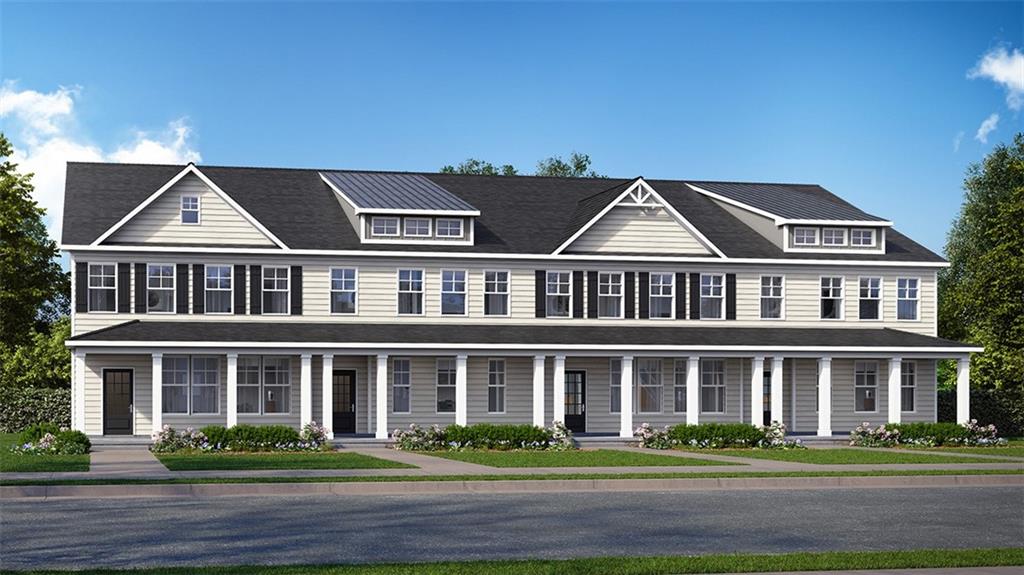 This PRIME LOCATION is just off Hwy 78, with easy access to Athens and is just one hour east of Atlanta. Residents will also enjoy a PLAYGROUND, FITNESS STATIONS and an OUTDOOR EVENT THEATRE. The "DENTON FLOOR PLAN" offers 3 bedrooms, 2 full bathrooms and a convenient powder room in a two-story townhome covering 1,812 sq feet. There is a rear entry 2-car garage with space for vehicles and some extra storage plus access from the back directly into a convenient mud room. A front porch welcomes you home and offers the perfect outdoor area to relax. From the front door, you are immediately greeted by an open family room and casual dining space. The adjoining kitchen includes contemporary cabinetry, granite countertops, stainless steel appliances and a generous pantry making it not only functional but beautiful. Upstairs includes a private bedroom suite with generous closet that spans the entire width of the front of the home. The adjoining bath includes dual vanities and a shower. There are two spacious secondary bedrooms on the rear of the home, each with ample closet space. A shared hall bath and convenient laundry round out the second level. Our homes are not only well designed, they're also smart, as each comes standard with our industry-leading suite of smart home technology that allows you to monitor your home. Photos used for illustrative purposes and may not depict actual home.
