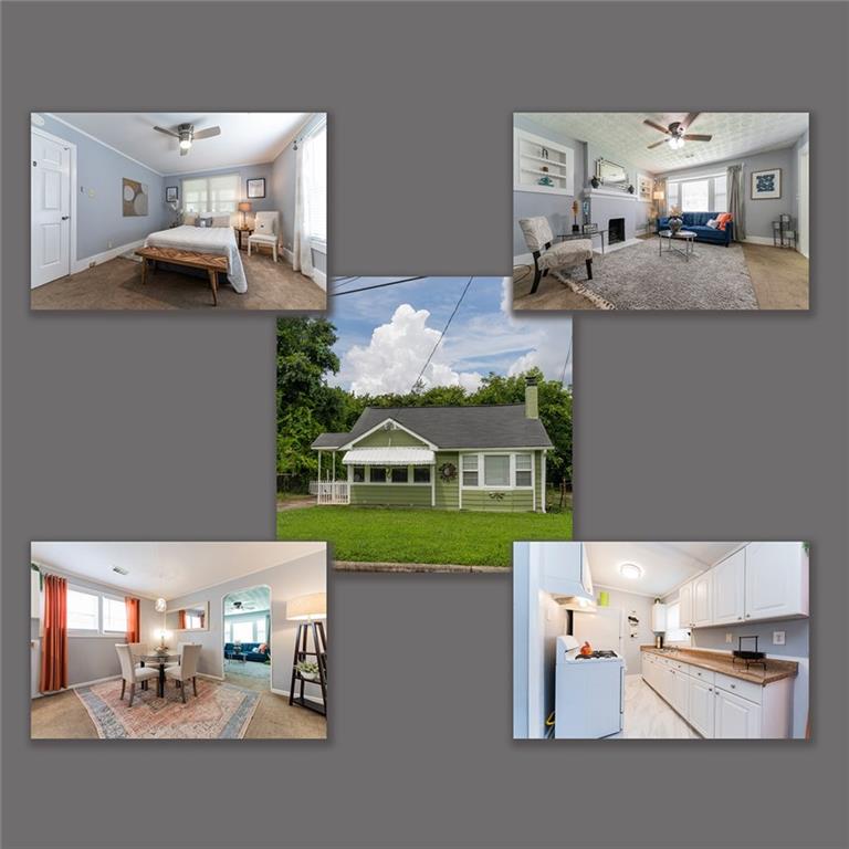 Don't miss this updated sun filled 3/2 or 2/2 with an 0ffice in historic Collier Heights. Wide entry foyer with lots of windows. living room w/ bay window and celling fan. Dining room open to kitchen. kitchen has good counter space and cabinet space. Ample size primary bedroom w/private bath. Hall bath with new vanity & fixtures. 2nd bedroom with huge closets. 3rd bedroom and or office has access to the screen porch. Deck off the screen porch. Big, fenced back yard. Closer than you think to West Midtown restaurants and amenities. Nearby Bell Wood Quarry & Westside Reservoir. 10 minutes to Mercedes Benz stadium as well as other downtown attractions.