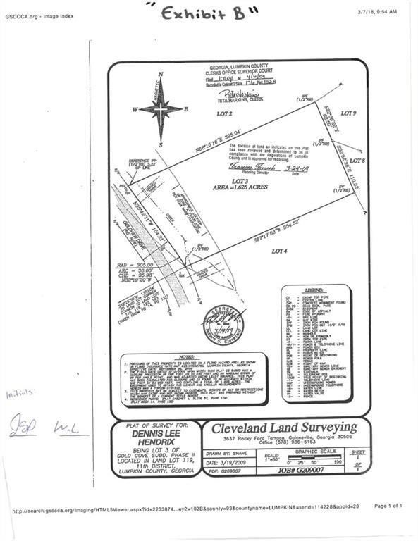 BRING YOUR PLANS AND BUILD YOUR VERY OWN HOME ON THIS WOODED 1.62 ACRE TRACT. JUST OFF OF LONGBRANCH ROAD IN DAHLONEGA. MINS TO GA 400, SHOPPING, DINING, AND THE NEW NORTHEAST GEORGIA HOSPITAL BEING BUILT RIGHT OFF OF HWY 400.