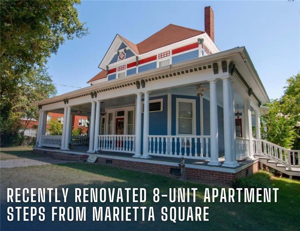 8 Unit Apartment Building steps from Marietta Square. Recently renovated throughout. 100% occupied. Off street parking in rear. On-site laundry.