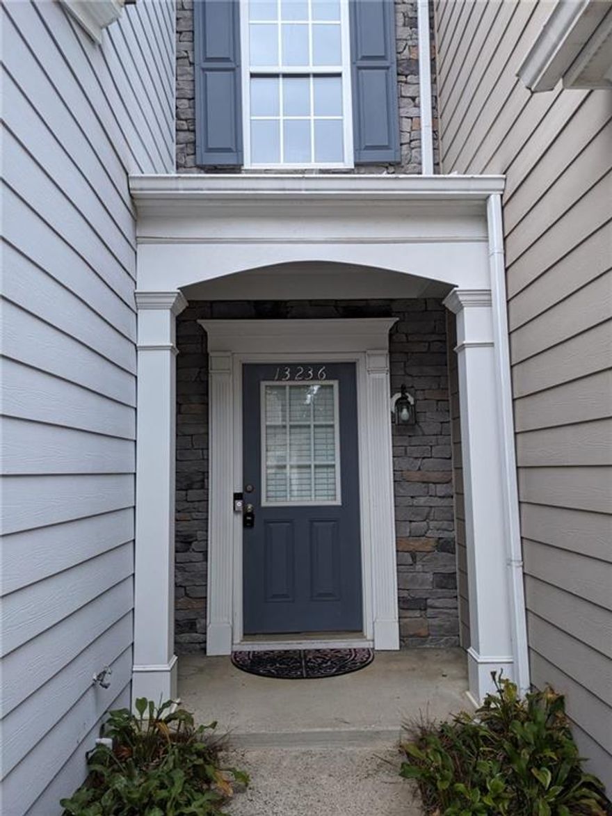 In the heart of desirable Alpharetta city on highway 9, spacious move-in ready, 3 bedrooms, 2.5 bathrooms townhome, 2-car garage, laundry room with washer and dryer provided, carpet floors on the main and upstairs, huge primary bedroom, large walk-in closet in owners suite.   East-west facing, large family room with large windows. Community pool and more. Very desirable location in a highly rated school district and within walkable distance to Shopping, Grocery, Restaurants, MARTA Bus connected, and minutes to GA 400 Exit-11, Windward Park and Ride, Avalon mall. HOA paid by owner, water and trash bills are covered. Renter pays for gas, electricity and internet. Minimum 12-month lease required.