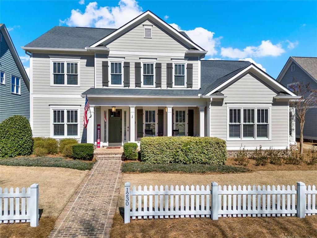 It's more than a home, it's a way of life! Welcome to The Georgia Club and this magnificent property with too many pros to list. Come see for yourself and fall in love with its ambiance and imagine all the possibilities you will enjoy for years to come! Extra large bedrooms, each have their own upgraded full bathroom. All include over-sized walk-in closets. The kitchen is the center of the home with a gigantic island to entertain around or prepare those special meals. Just off the living /kitchen area you will find a lovely large screened in porch with fireplace that opens to the breathtaking pool area. If a more formal dining experience is desired, a dining room that seats 12 comfortably is just through the butlers pantry across hall from kitchen. The over-sized owner suite is on main with plenty of room for a seating area. This floor plan is split design for an office or secondary bedroom on the other side of house. Two huge closets await in the owner's suite bathroom to allow plenty of room and organization/shelving. Large utility/mudroom is off hall near owner suite and just inside from the garage. Upstairs find three additional bedrooms each with their own full bathroom and large closet. Enjoy a large theater/media room upstairs with a full view of the gorgeous backyard. This home has been meticulously maintained and welcomes its new owner with an open door! Georgia Club is an HOA Neighborhood with amenities, including a beautiful clubhouse, golf, tennis, swim, security gate with guard, and a social newsletter among other aspects of this prestigious address. Come and be a part of The Georgia Club Lifestyle! Recent Updates: New water heater, Freshly painted interior/exterior, All carpet new upstairs, New wood floors in office, master bedroom/closets and upstairs hall, New screened in porch, Added lots of custom shelving, Riser in theatre/bonus room (can be removed), and Ring camera system