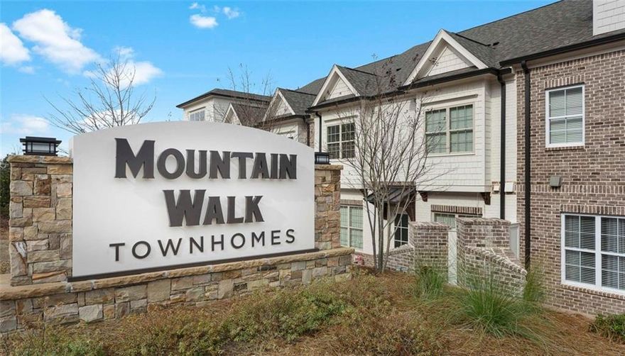 Newly constructed townhome with new appliances and hardwood flooring in a high-quality newly constructed neighborhood. Mountain Walk Townhomes is located just minutes from everything you want your life to be. Visit the Basecamp Pancakes & Provisions for breakfast before leaving to climb Kennesaw Mountain on the weekend or before going to work at nearby Wellstar Kennestone. Drive only minutes to shopping, downtown Marietta and so much more dining and entertainment options. Just minutes from I-75, Mountain Walk is only a 30 minute ride to Downtown Atlanta for those looking for the rural lifestyle with easy access to work, culture and entertainment.

Renter is responsible for all utilities (water through Cobb County Water Authority, power through Cobb EMC, internet/TV through AT&T). Lease includes HOA fees and trash collection, but not recycling. Security Deposit and 1st month's rent due at the time of lease signing. 2-car garage and 2-car driveway are included in the townhome, with additional communal guest parking lots located at the end of the complex. 1 year lease minimum with the option to renew. No smoking, pets allowed on conditional basis, and no short-term rentals (AirBNB or VRBO) allowed. Tenant must abide by all HOA rules and regulations.

HOA fees and quarterly interior pest control + exterior termite control are included with the rent. HOA fees will cover trash collection (no recycling service included) and common area maintenance (landscaping, mailbox maintenance, pavement, etc.). Pets allowed on conditional basis and must not violate HOA breed restrictions.
