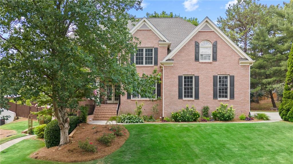 Welcome to executive home in Marietta, sought-after Calvary Lake neighborhood. This well-maintained home boasts a total of 6 bedrooms, 5 1/2 bathrooms, with freshly painted interior, newer roofing (2022), newer both HVAC units, new attic insulation (2023) and water heater. Recent updates including backyard deck, hardscapes patio with fire pit, pavers walkways, primary bathroom and 2 other bathrooms, professional design and maintained landscaping with four seasons colorful yet low maintenance garden of curated trees and plants. Main level of the house featuring 2 stories high both foyer and the elegant family room, open concept family room to kitchen with view of backyard garden and fire pit. Upper level comes with huge master bedroom with spa-like bathroom, and custom walk-in closet. Terrace level featuring an entry foyer with patio and paved walkway, a large bedroom with full bath and walk- closet, and an entertainment room. Terrace lever is a handicap accessible guest suite. Calvary lake subdivision borders directly with Kennesaw Mountain National Battlefield Park, with direct access to the trails, plenty of outdoor activities, friendly neighborhood association with newly resurfaced swimming pool and tennis courts, lake access with gazebo and fishing area. Minutes from Kennesaw Mountain Park sites, Marietta Square, Town Center Mall and surrounding area, unlimited shops and restaurants.