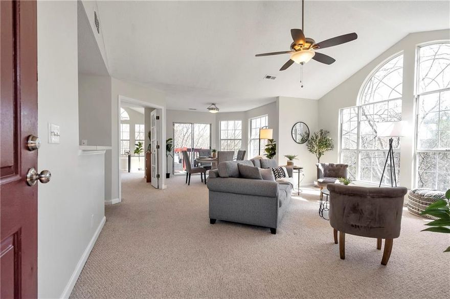 Welcome to this spacious and charming 3-bedroom condo located in a private golf course community. The light-filled great room features oversized bay windows and a cozy wood-burning fireplace, creating a warm and inviting atmosphere. The kitchen is currently undergoing a full remodel, which includes new flooring, fresh paint, an updated pantry, and modern cabinet fixtures. One of the bedrooms offers the flexibility to be converted into a large office or flex space to suit your needs. Step out onto the private balcony and enjoy serene wooded views and blossoming trees and a reserved parking spot with ample guest parking. As a resident, you'll have access to top-tier amenities including a private pool, clubhouse, and fitness center. This property also offers low rental fees, a 2-year lease term option, and pets are considered on a case-by-case basis. Don’t miss your chance to live in this beautiful and peaceful setting—schedule your private showing today!