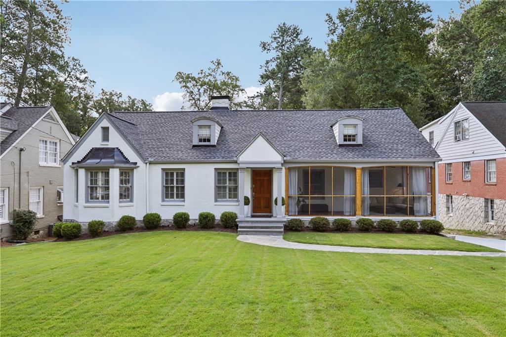 Discover a beautifully updated Morningside home on the highly sought-after Wildwood Road. This expanded and updated residence, originally a ranch, features four bedrooms, four baths, and a separate home office/study, all complemented by a large, lush backyard.
As you step inside, you'll find a welcoming living room with a fireplace and a separate study. The main floor features a primary suite, a second bedroom, and a full guest bath. The front of the home boasts a large screened porch, perfect for enjoying a morning coffee. A well-equipped kitchen with stainless steel appliances and a dining room complete the main level. Upstairs, a third bedroom and another guest bath await, along with a spacious laundry room and a large unfinished area that presents a wonderful opportunity to add an additional bedroom or a new primary suite.
The terrace level is ideal for guests, offering a private bedroom and a brand-new full bath. A large, unfinished space on this level provides high ceilings and a second laundry area, with direct access to a covered patio and an outdoor kitchen. This home has been thoughtfully updated with a new driveway, a new motor court, and an electrical hookup ready for a future garage or carport. Recent updates also include a new roof, new landscaping, three updated bathrooms, new appliances, and beautifully refinished hardwood floors.
This home is ready for you to move in and enjoy, but it also offers incredible potential for future expansion.